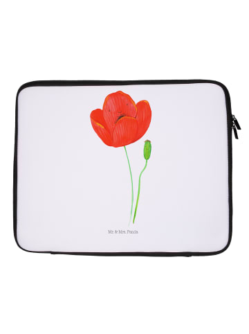 Mr. & Mrs. Panda Notebook Tasche Blume Mohnblume ohne Spruch in Weiß