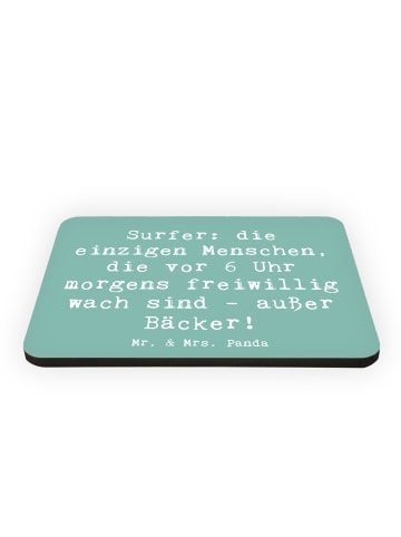 Mr. & Mrs. Panda Magnet Spruch Surfen Frühaufsteher mit Spruch in Meeresbrise