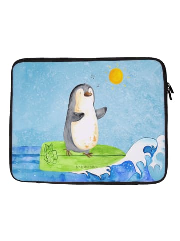 Mr. & Mrs. Panda Notebook Tasche Pinguin Surfer ohne Spruch in Eisblau