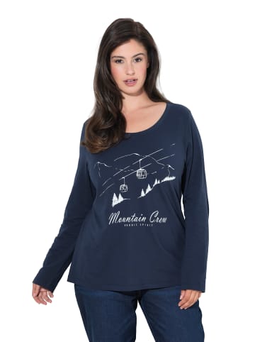Ulla Popken Langarmshirt in marine