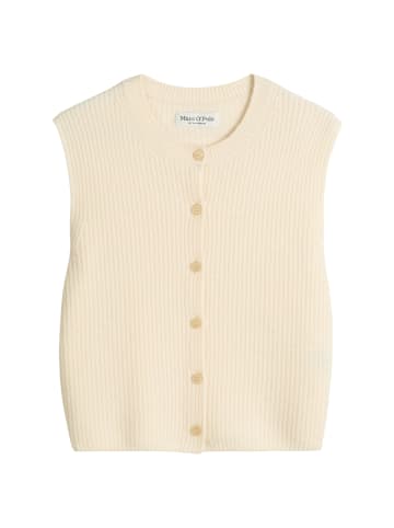 Marc O'Polo Ärmellose Strickweste slim in raw cream