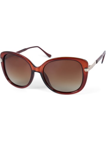 styleBREAKER Butterfly Sonnenbrille in Braun / Braun Verlauf