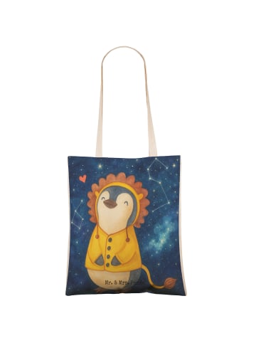 Mr. & Mrs. Panda Shopping Bag Löwe Astrologie Design ohne Spruch in Weiß