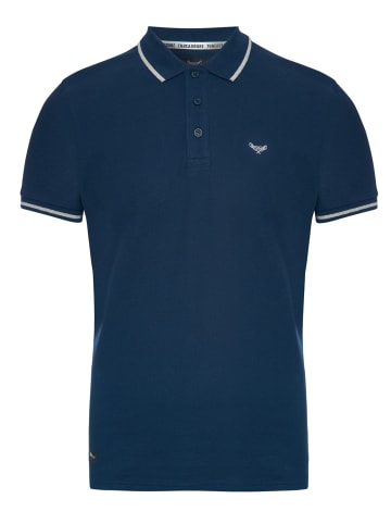 Threadbare Kurzarm-Polo THB Polo Brunello in blau-schwarz