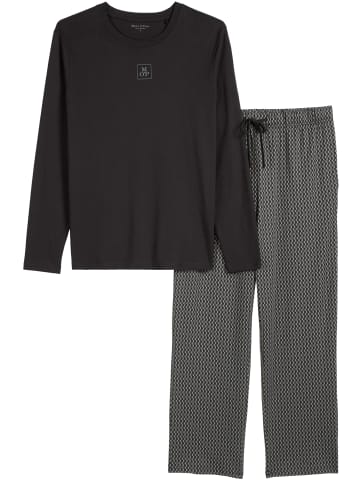 Marc O'Polo Pyjama Blend & Pair Cotton in Black/black print