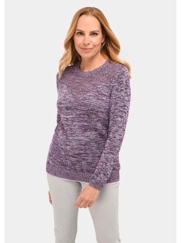 GOLDNER Kurzgröße:  Pullover Pullover mit Glanzgarn in flieder / melange