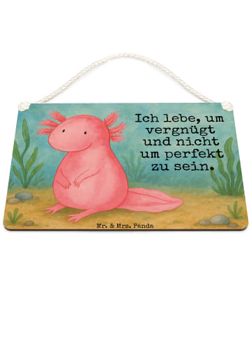 Mr. & Mrs. Panda Deko Schild Axolotl Niedlich Design mit Spruch in Weiß