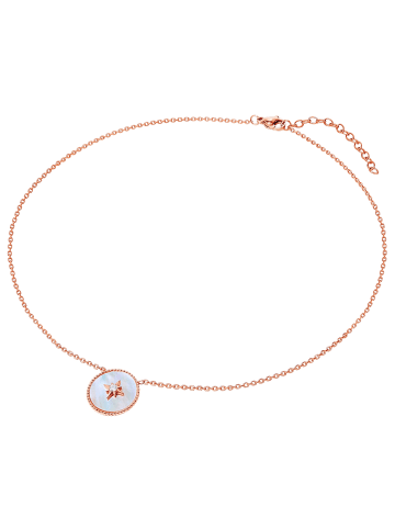 Valero Pearls Halskette Edelstahl Preciosa Perlmutt in roségold