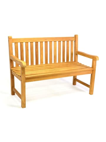 VCM  2er Sitzbank Gartenbank Landhausstil Teak Holz in Braun