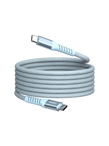 COFI 1453 Verbatim USB-C zu USB-C 1,2m Kabel 100W Schnellladen mit Magnet in Blau