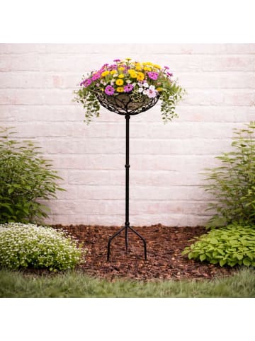 AltoBelli Gartenstecker DORO Pflanzkorb Stab Antik Braun 120x40 cm