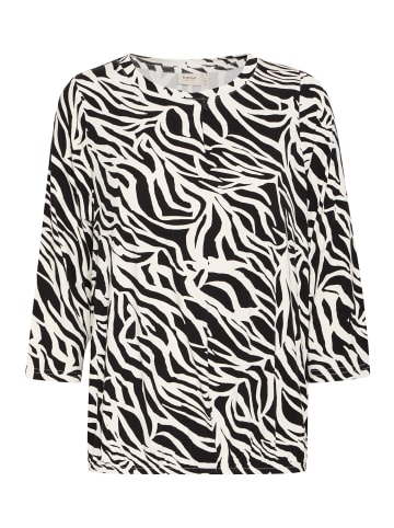 Fransa FRFLORA TEE 3 regular fit in Black Birch AOP AO24 02C