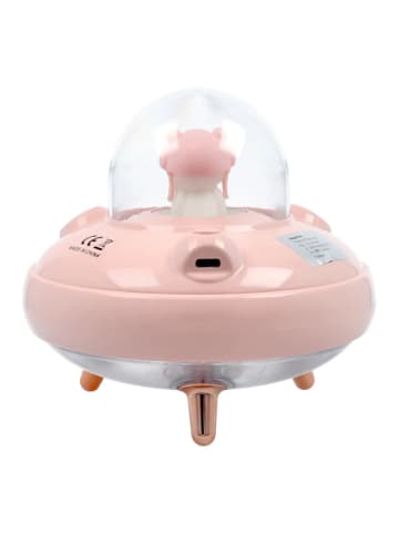 COFI 1453 Aromatherapie-Luftbefeuchter/Diffusor UFO in rosa 400ml in Schwarz