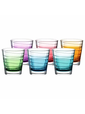 LEONARDO 6er Set Trinkgläser Vario Struttura 250 ml in Bunt