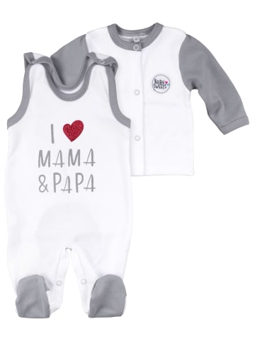 Baby Sweets 2tlg Set Strampler + Shirt I love Mama & Papa in bunt