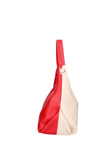 ROBERTA ROSSI Schultertasche in RED AND BEIGE-B