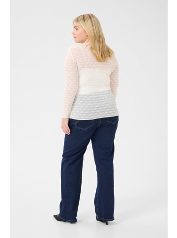 KAFFE curve Langarm-Shirt KCbella Tight fit in Chalk CC.