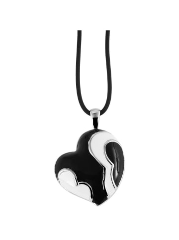 Adeliás Damen Halskette aus Kautschuk 50 cm in schwarz