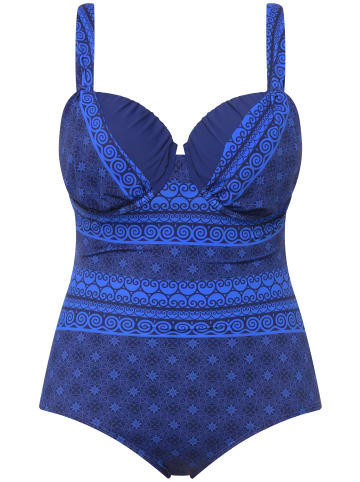 Ulla Popken Badeanzug in violettblau