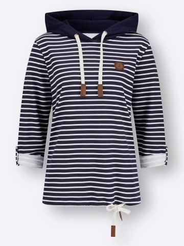 WITT WEIDEN Sweatshirt in marine-ecru-geringelt