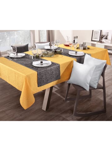Erwin Müller Jacquard, Baumwollmischung, Gewebt Tischdecke Hamm in mango