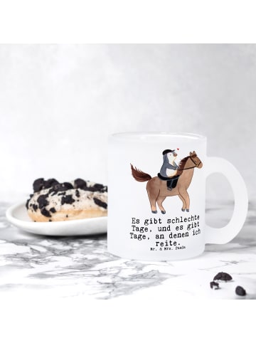 Mr. & Mrs. Panda Teetasse Pferd Reiten mit Spruch in Transparent