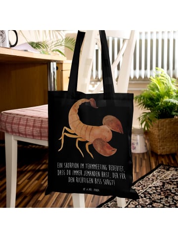 Mr. & Mrs. Panda Schultasche Skorpion Biss mit Spruch in Schwarz