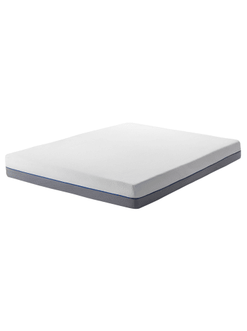 Beliani Matratze GLEE in Grau/Weiß/Blau - (W) 160 x (H) 20 x (L) 200 cm