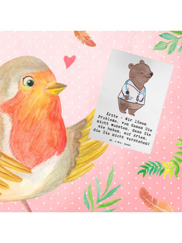 Mr. & Mrs. Panda jubiläumskarte Arzt Probleme Lösen mit Spruch in Weiß