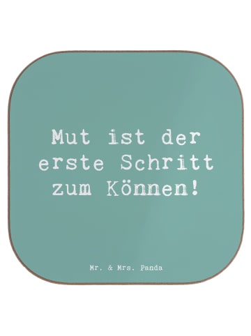 Mr. & Mrs. Panda Bierdeckel Spruch Sich in einer neuen Sportart ... in Meeresbrise