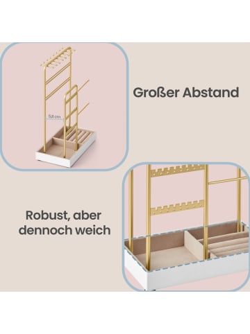 SONGMICS Schmuckständer Caeley in Goldfarben - (B)11.5 x (H)30.8 x (T)20 cm