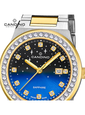 Candino Analog-Armbanduhr Candino Elegance silber, gold mittel (ca. 34mm)