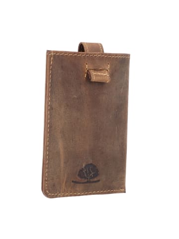 Greenburry Vintage Visitenkartenetui RFID Leder 7 cm braun