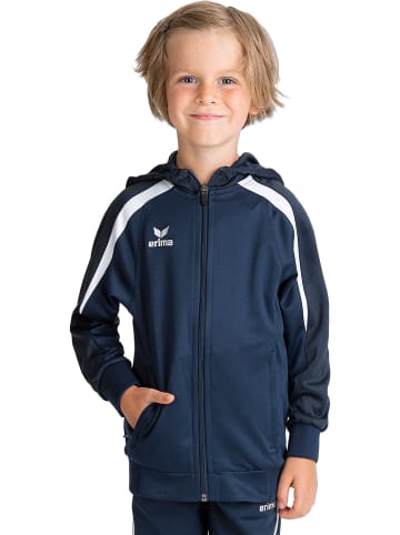 erima Liga 2.0 Trainingsjacke mit Kapuze in new navy/dark navy/weiss