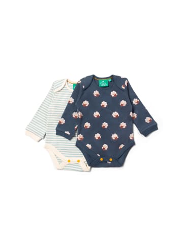 Little Green Radicals Organic Baby Bodysuit 2 Pack in Blue