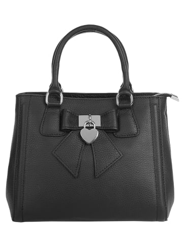 Cluty Handtasche Solcuore echt Leder in schwarz