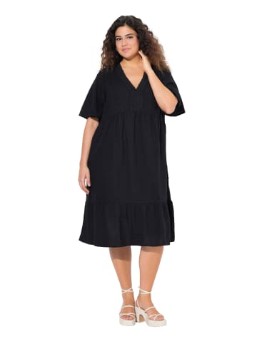 Ulla Popken Midikleid in schwarz