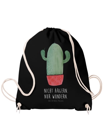 Mr. & Mrs. Panda gym tasche Kaktus Wut mit Spruch in Schwarz