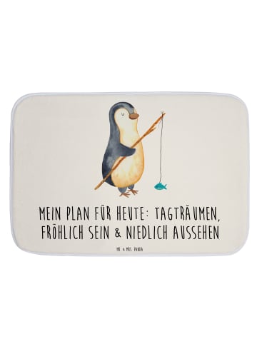 Mr. & Mrs. Panda Badvorleger Pinguin Angler mit Spruch in Weiß