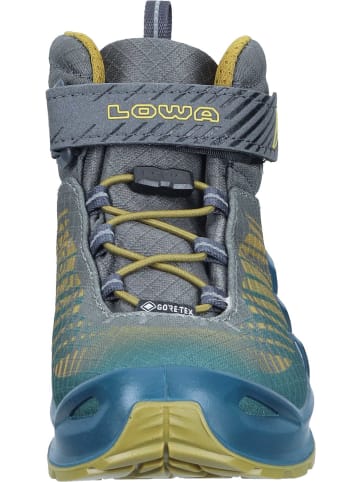 LOWA Wanderschuhe / Wanderstiefel in petrol/senf