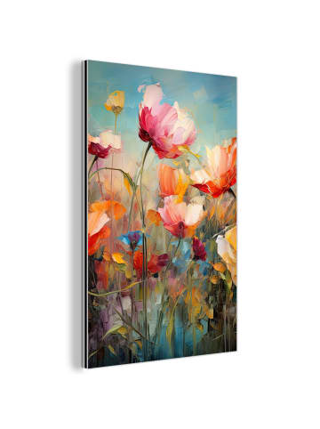 OnlyWow Metallbild Bunte Blumen