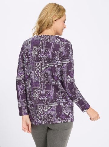 Sieh an! Longshirt in aubergine-lila-bedruckt