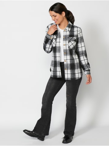 KOROSHI Bluse mit langen ärmeln in schwarz