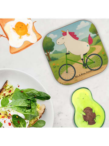 Mr. & Mrs. Panda unterleger Einhorn Radfahrer Design ohne Spruch in Weiß