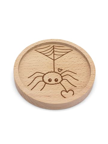 Mr. & Mrs. Panda Holzuntersetzer Spinne Agathe Liebe ohne Spruch in Transparent