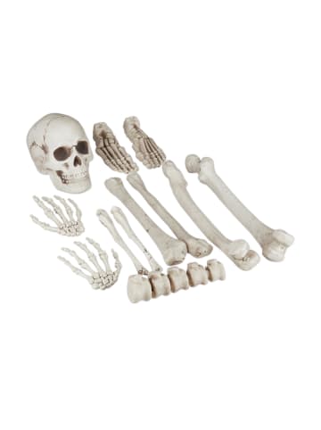 relaxdays 12 tlg. Dekoknochen Set in Cremeweiß