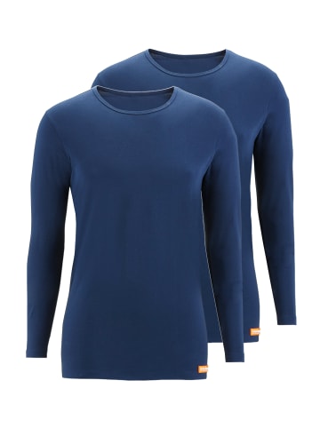 Bruno Banani Unterhemd / Shirt Langarm WARM UP in Marine