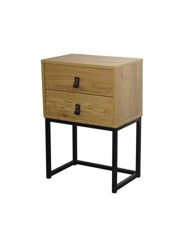 CALICOSY Nachttisch JILL in Helles Holz - (W) 45 x (H) 65.5 x (L) cm