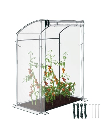Outsunny Gewächshaus in Transparent 128L x 70B x 170H cm