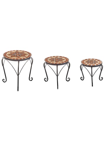 kobolo 3tlg. Set Blumenständer TOSCANA3 in Braun